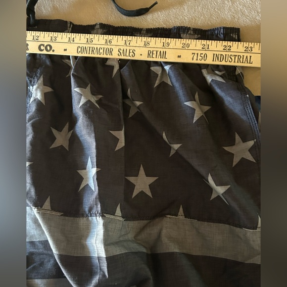 Kanu Surf Swim Shorts Black American Flag Design Lightweight Quick Dry 5X New - Picture 8 of 10